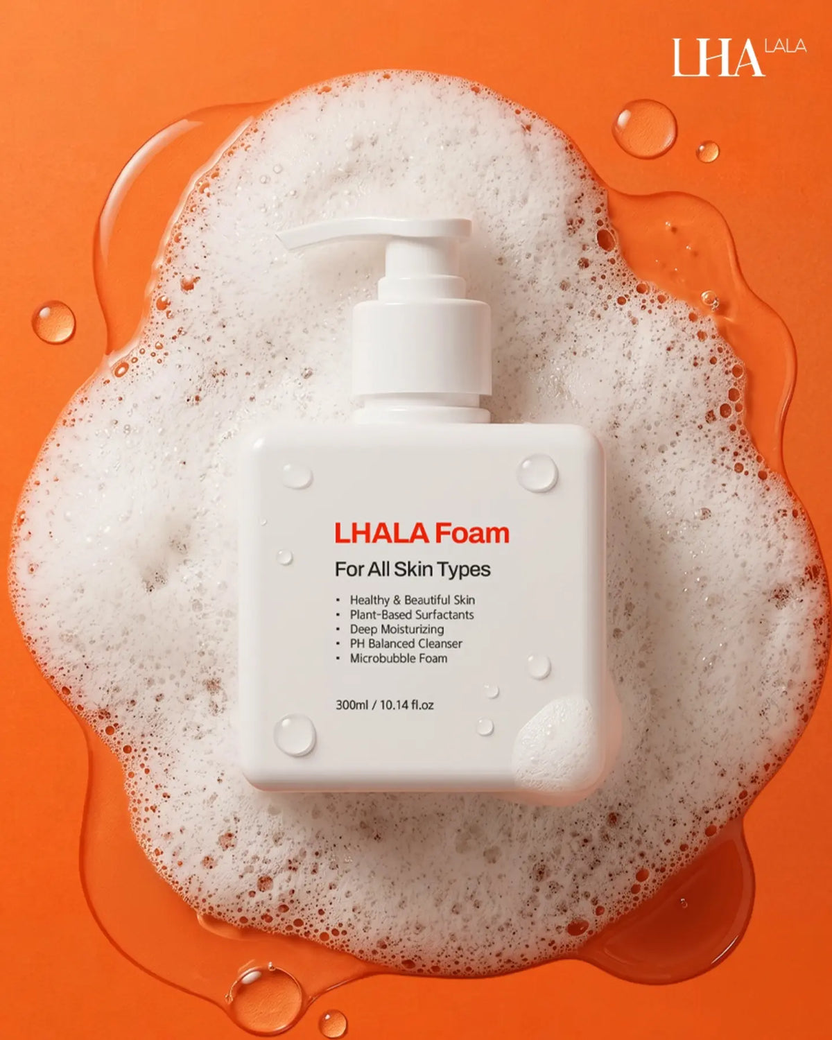 LHALA Foam Micro O2 Bubble Foam Cleanser 低敏超微細潔膚泡 300ml